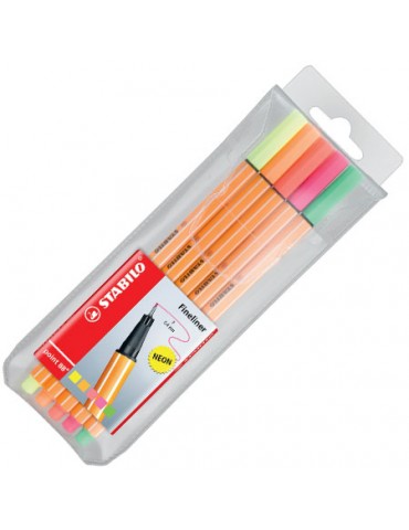 FIBRA STABILO POINT 88 FLUO X5